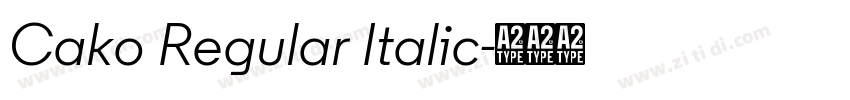 Cako Regular Italic字体转换